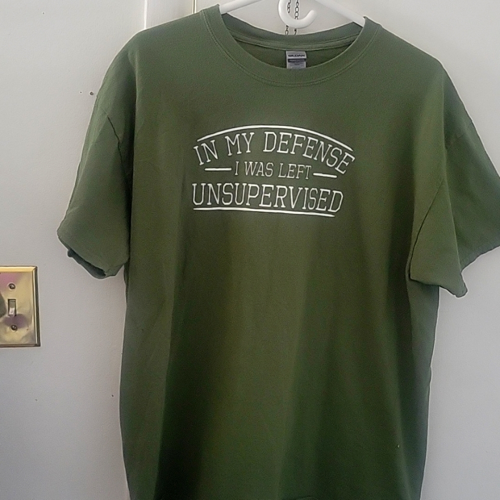 Mens in my defense I was left unsupervised tee custom design